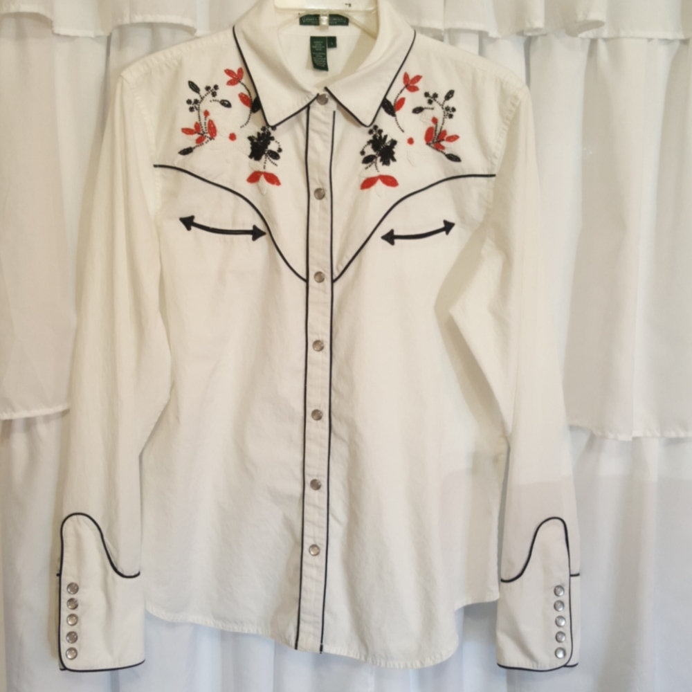 Lauren Jeans Western Snap Front Shirt